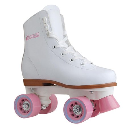 OVERTIME Girls Rink Skate, Size J12 - White OV26050